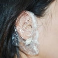 thumbnail image 4 of Taylonsss 100pcs Clear Earmuffs Shower Hair Coloring Ear Protector Cover Caps, 4 of 6