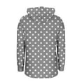 thumbnail image 3 of Womens Hooded Fall Clothes, Hoodies for Women Drawstring Casual Dots Printed Button Up V Neck Long Sleeve Pullover, 3 of 5