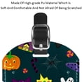 thumbnail image 4 of Square 2Pack PU Leather Halloween Cruise Luggage Tag with Privacy Cover and Name ID Tag for Travel Handbags Backpacks Luggage Tags, 4 of 6