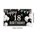 thumbnail image 2 of Happy 18th Birthday Banner with Fireworks Balloons and Bunting Background Party Decorations for Birthday Celebrations Party Supplies Photography Props Photo Backdrop Decor, 2 of 6