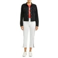 thumbnail image 3 of EV1 from Ellen DeGeneres Women's Dark Wash Denim Jacket with Love Flag, 3 of 10