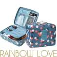 thumbnail image 2 of coreano bolsa de maquillaje organizador bolsa de cosméticos de viaje artículos de tocador bolsas impermeable cremallera oxford tela flores artículos de tocador bolsa de cosméticos de almacenamiento, 2 of 4