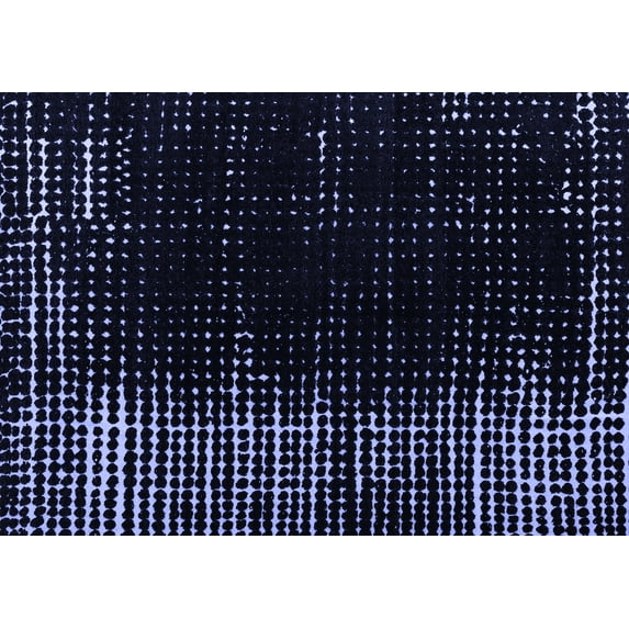 Ahgly Company Indoor Rectangle Abstract Blue Modern Area Rugs, 4' x 6'