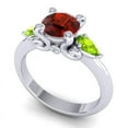 thumbnail image 2 of 2.50 Carat Sparkle Round Cut Garnet & Peridot Gemstone Engagement Ring for Ladies Solid 14K White Gold Size 7 by Diamond-Capitals, 2 of 8