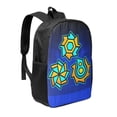 thumbnail image 2 of Lsque Geometry Dash Print 17in Student Backpack - School, Travel, Work Bookbag -Laptop Backpack,Water Resistant College School Computer Bag, 2 of 8