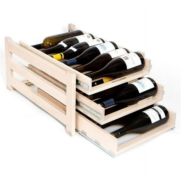 Wine Logic Three Tray 18 Bottle Storage Wine Rack - 22.25 x 11 x 16.13 in.