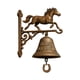 thumbnail image 2 of Artesanías Decorativas Paquete de 1 campana colgante de metal de bronce para decoración del hogar, ideal para portones y puertas. JASKFLY, 2 of 5