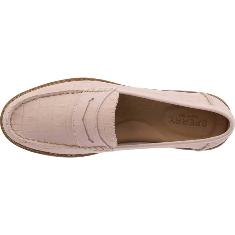 Sperry Top Sider Seaport Croc Nubuck Penny Loafer Women 7 Rose Dust Walmart