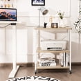 thumbnail image 5 of Barara King Kitchen Bakers Rack, Kitchen Microwave Stand, 3-Tier Kitchen Baker's Rack Microwave Oven Storage Cart with Hooks-Light Brown, 5 of 10
