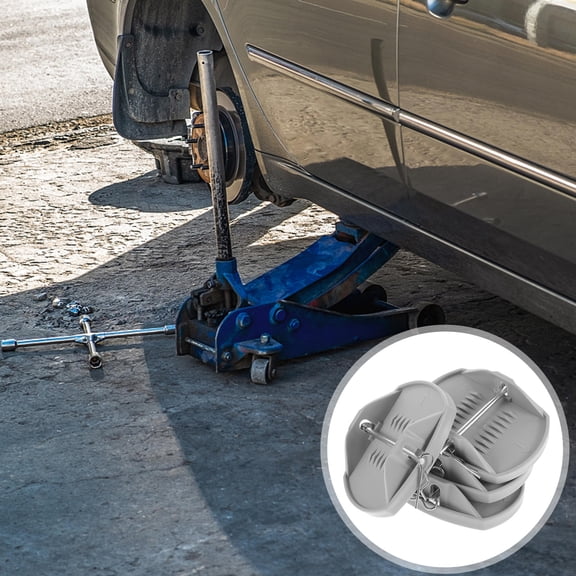 NUOLUX Rv Jack Pads Durable Grey PP Sturdy Stability for Camping Use