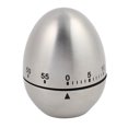 thumbnail image 1 of Unique Bargains 2.4x2.4x3.1-Inch 60 Minute Mechanical Kitchen Egg Timer Stainless Steel Silver, 1 of 2