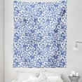thumbnail image 1 of Floral Tapestry, Hand Drawn Look Flower Bouquets Field Spring Blossom Petals Fragrance, Fabric Wall Hanging Decor for Bedroom Living Room Dorm, 5 Sizes, Violet Blue and White, by Ambesonne, 1 of 1