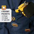 thumbnail image 4 of Pioneer Shop & Garage Work Coat - 4 Pockets - Action Back - Snap Double Placket Closure - for Mechanics - Navy, 4 of 8
