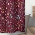 thumbnail image 2 of Sweet Jojo Designs Boho Floral Wildflower Burgundy Red and Orange Girl Fabric Shower Curtain, 2 of 6