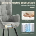 thumbnail image 4 of Silla Sillón Sofá individual Moderno Cómodo, Gris FurnitureR  Moderno, 4 of 7