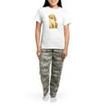 thumbnail image 4 of CafePress - Yellow Lab Rose Women's Light Pajamas - Women's Short Sleeve Print T-Shirt and Pants Light Cotton Pajama Set, 4 of 7