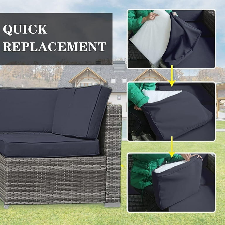 Replacement Cushions For Outdoor Furniture 4-Piece Waterproof