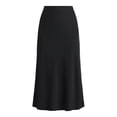 thumbnail image 5 of Time and Tru Women's Midi Pull On Slip Skirt, Sizes XS-XXXL, 5 of 5