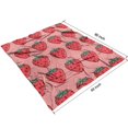 thumbnail image 2 of Pink Strawberry Plants Fruit Blanket,Comfortable Soft Flannel Throw Blanket,All Season,Warm Lightweight Blankets for Sofa Bed Couch Living Room Chair,50"x60"(130x150cm), 2 of 4