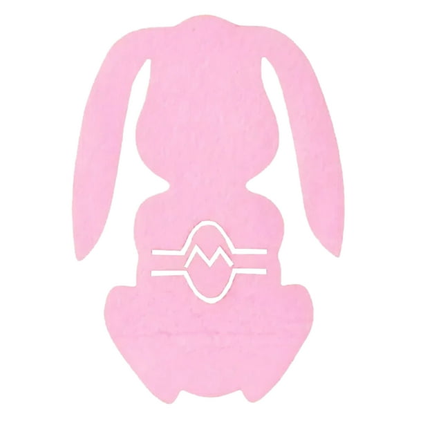 Portacubiertos Conejito de Pascua - Material de tela, ajustable, para decoración de mesa de fiestas de Pascua