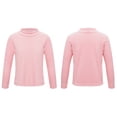 thumbnail image 6 of YIZYIF Kids Girls Long Sleeve Warm Shirt Basic Layer T-Shirt Solid Color Undershirt Thermal Tops Pink 2-3, 6 of 7