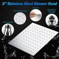 thumbnail image 5 of BN-LINK 8 Inch Rain Shower Head Combo, High Pressure Shower Head with 9 Spray Pattern, 11 Inch Extension Arm, Height/Angle Adjustable Anti-leak Shower Head with Holder/Hose, 5 of 9
