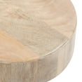 thumbnail image 4 of Kate and Laurel Solbrett Transitional Sophisticated Round Drink Table, 10 x 10 x 22, Natural Wood, Sculptural Bedroom Nightstand with Unique Pedestal Table Design for Use as Indoor Plant Stand, 4 of 8