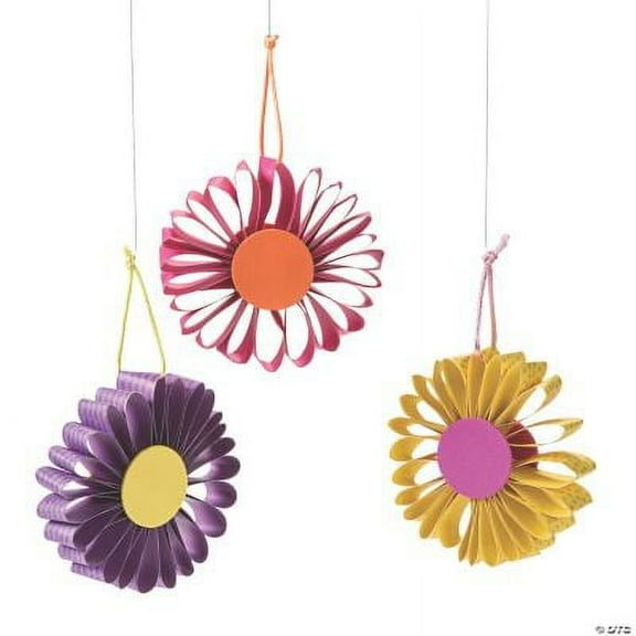 Paper Hanging Flower Craft Kit- Craft Kits - 12 Pieces