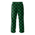 thumbnail image 6 of GrmtClth Men's Fleece Pajama Pants Trendy Flannel Comfort Soft Plush Plaid Lounge Pants Fuzzy Winter Fall Warm Pj Pants with Pockets Dark Green XL, 6 of 6
