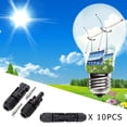 thumbnail image 2 of 10 pares de conectores de panel solar macho + adaptador hembra Modelo: HJ4, 2 of 8
