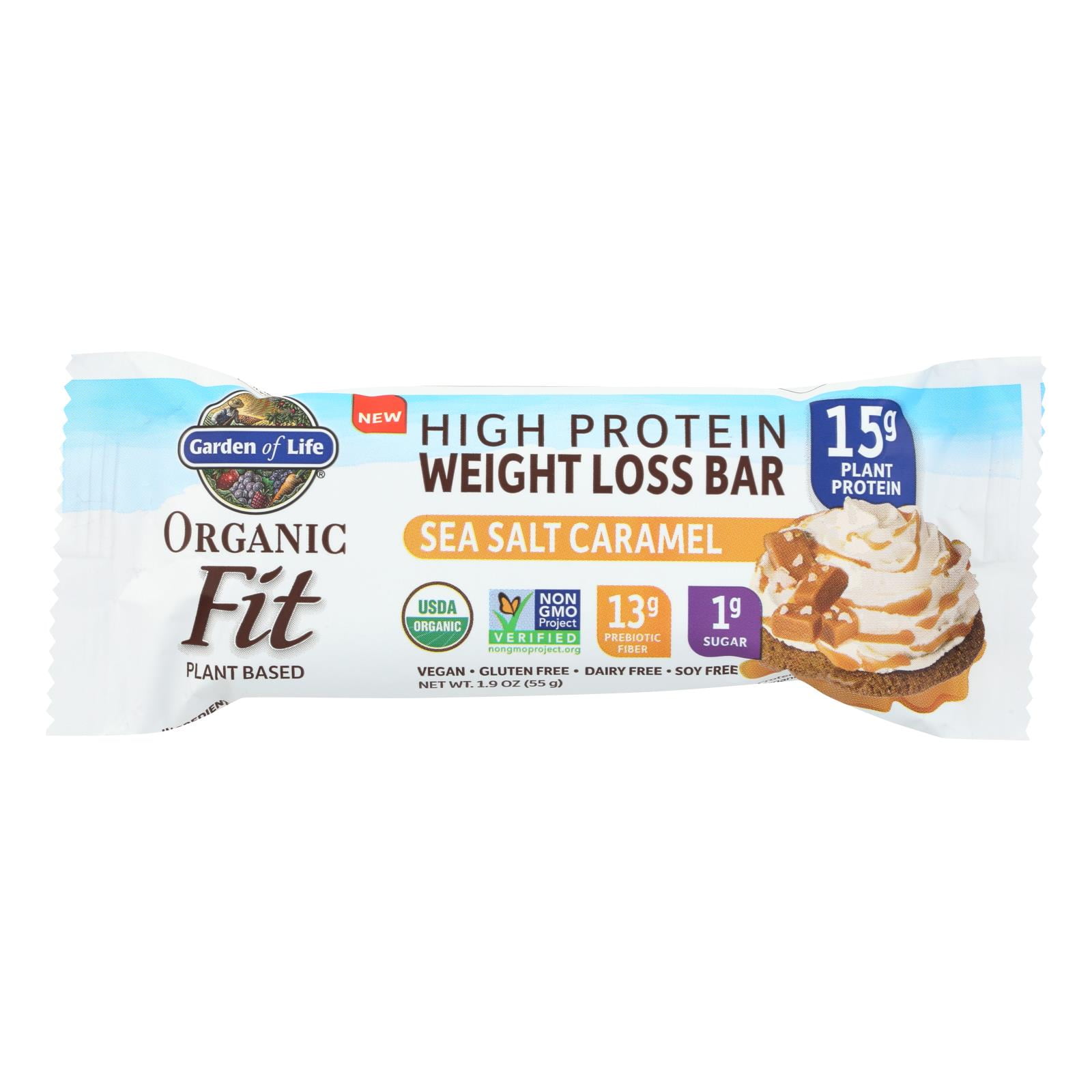 Garden Of Life Fit High Protein Bar Sea Salt Caramel Case Of 12 1.9 Oz