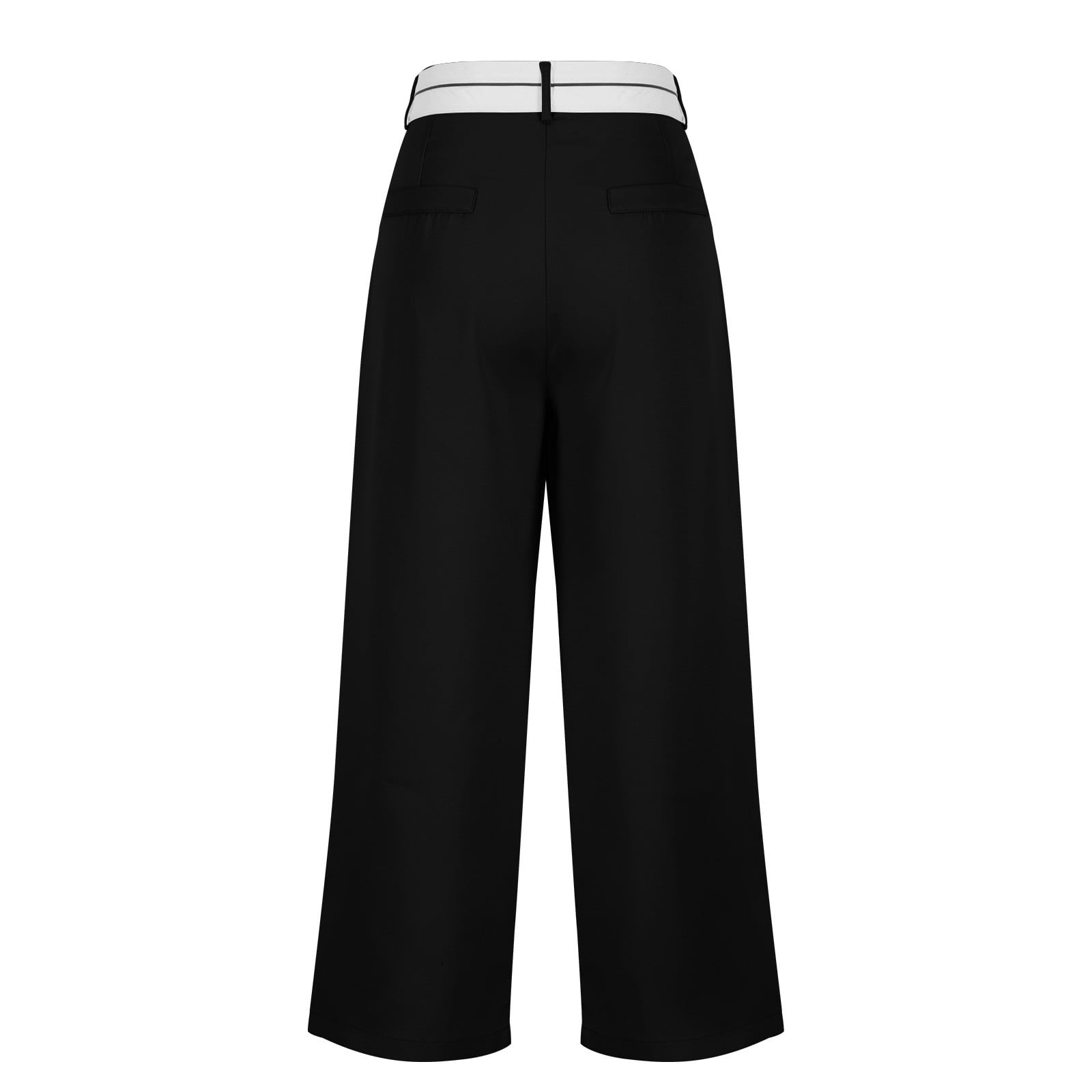 Timegard Womens Work Pants Plus Size High Waist Wide Leg