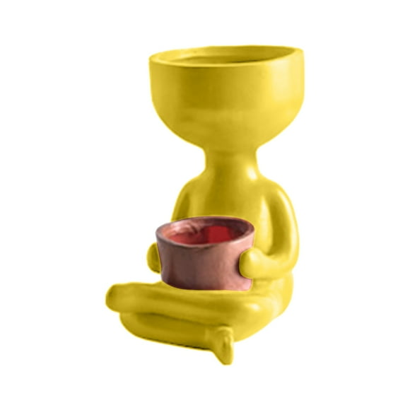 Sentmoon Up to 90% Off Character p ortrait flower pot desktop micro decoration Deals of the Day Clearance Prime