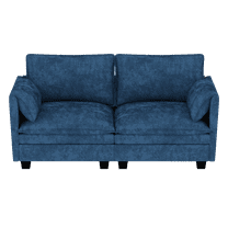 Modern Upholstered Loveseat, 2 Seaters Small Sofa Couch for Living Room Bedroom Apartment