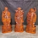 thumbnail image 4 of Ebony wood carving of the Three Star Gods of Fortune, Prosperity, and Longevity - a decorative item for the elderly to celebrate their birthdays and attract wealth in the living room., 4 of 4