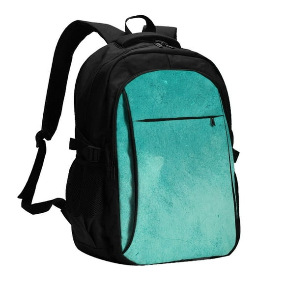 Fotbe Teal Turquoise1 Mochila con Estampado y Puerto USB para Hombre y Mujer, Mochila Antirrobo, Mochila de Viaje, Mochila Escolar, Mochila Universitaria