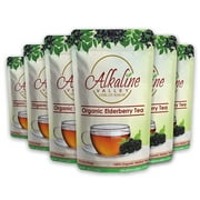 Elderberry Tea Organic - 15 Unbleached/Chemical-Free Elderberry Tea Bags - Pack of 6 - Caffeine-Free, No GMO