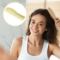 thumbnail image 3 of Unique Bargains Wide Tooth Hair Comb All Purpose Detangling Styling Comb Plastic Gold Tone, 3 of 6
