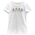 thumbnail image 1 of Disney Characters Mickey Walk Girl's Solid Crew Tee, White, X-Large, 1 of 4