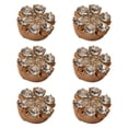 thumbnail image 1 of 6x Gemelos para hombre Gemelos redondos Desmontables Clips de botón de camisa de moda Cubiertas de botones de diamantes de imitación para fiesta de , Dorado, 1 of 8
