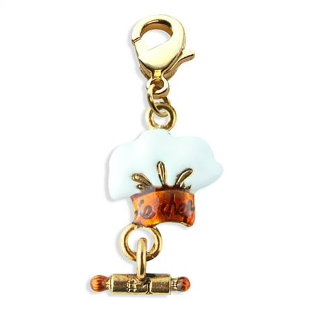 Chef Hat Charm Dangle in Gold