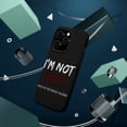 thumbnail image 3 of DistinctInk MagSafe Tough Case for Apple iPhone 15 Pro Max (6.7" Screen) - I'm Not crazy I Prefer the Term Mentally Hilarious - Slim Profile Design, 3 of 6