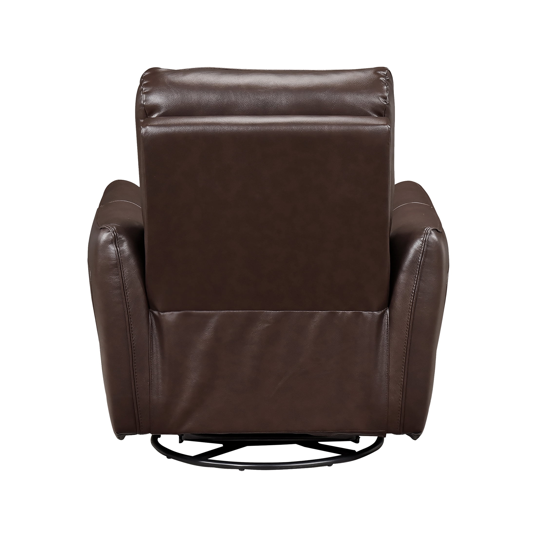 OakvillePark Pinebrae Leather Match Swivel Glider Reclining Chair, Brown
