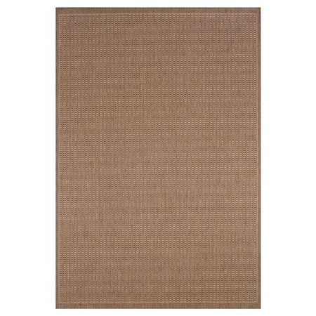 Couristan 10011500053076T 5 ft. 3 in. x 7 ft. 6 in. Recife Saddlestitch Rug - Cocoa & Natural Distinctively designed to complement the simple yet classic styling of outdoor furniture  uniquely colored to make stone entryways and patio decks warmer and more inviting  couristan is proud to expand its popular outdoor/indoor area rug collection  recife. Specifications Color: Cocoa & Natural Material: Polypropylene Collection: Recife Size: 5 ft. 3 in. x 7 ft. 6 in. Weight: 9 lbs - SKU: CRS672