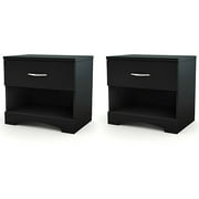 South Shore SoHo 1-Drawer Nightstand, Set of 2, Multiple Finishes