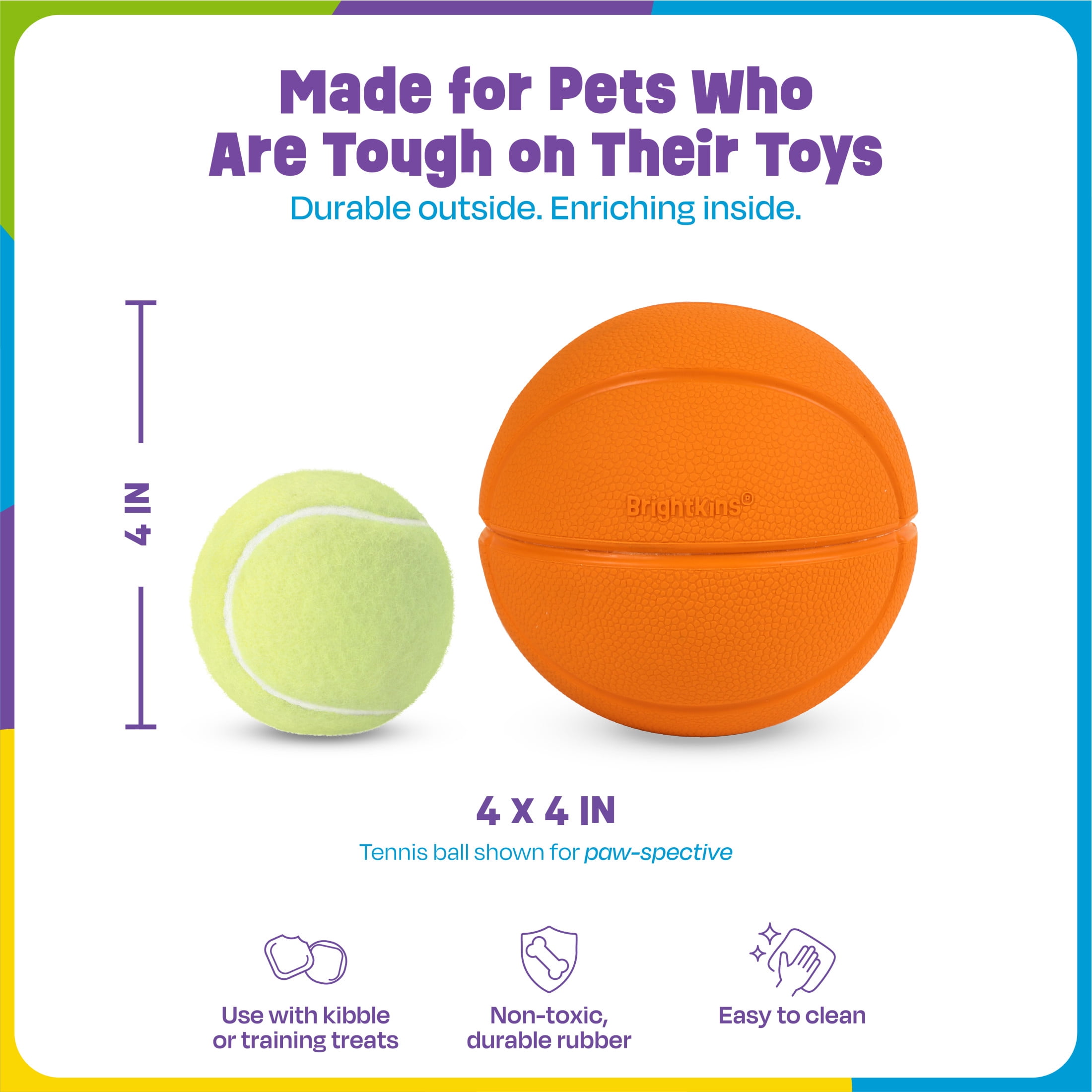 Brightkins Basketball Treat Dispenser, Puppy Essentials, Dog Birthday Treat Pouch Gifts
