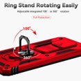 thumbnail image 3 of Estuche GANGXUN para Xiaomi Redmi Note 9 Pro, soporte giratorio 360°, estilo mecánico y magnético, 3 of 5