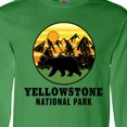thumbnail image 4 of Inktastic Yellowstone National Park with Bear Mountains and Trees Cricle Long Sleeve T-Shirt, 4 of 5