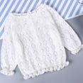 thumbnail image 5 of Coerni Little Girls Knit Cardigan Sweater for Toddler Baby Ruffle Long Sleeve Button up Sweater Jacket Outwear Top Spring, 5 of 5