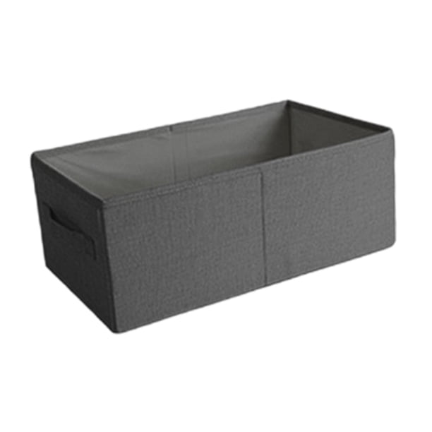 Cesto de almacenamiento de ropa plegable con asa para ropa interior, sujetadores, calcetines y armario plegable. Gris